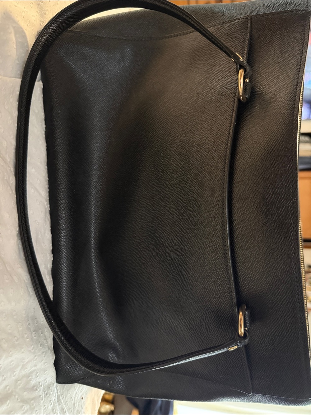 Coach Black Leather Laptop Tote with Gold Hardware - Picture 11 of 11